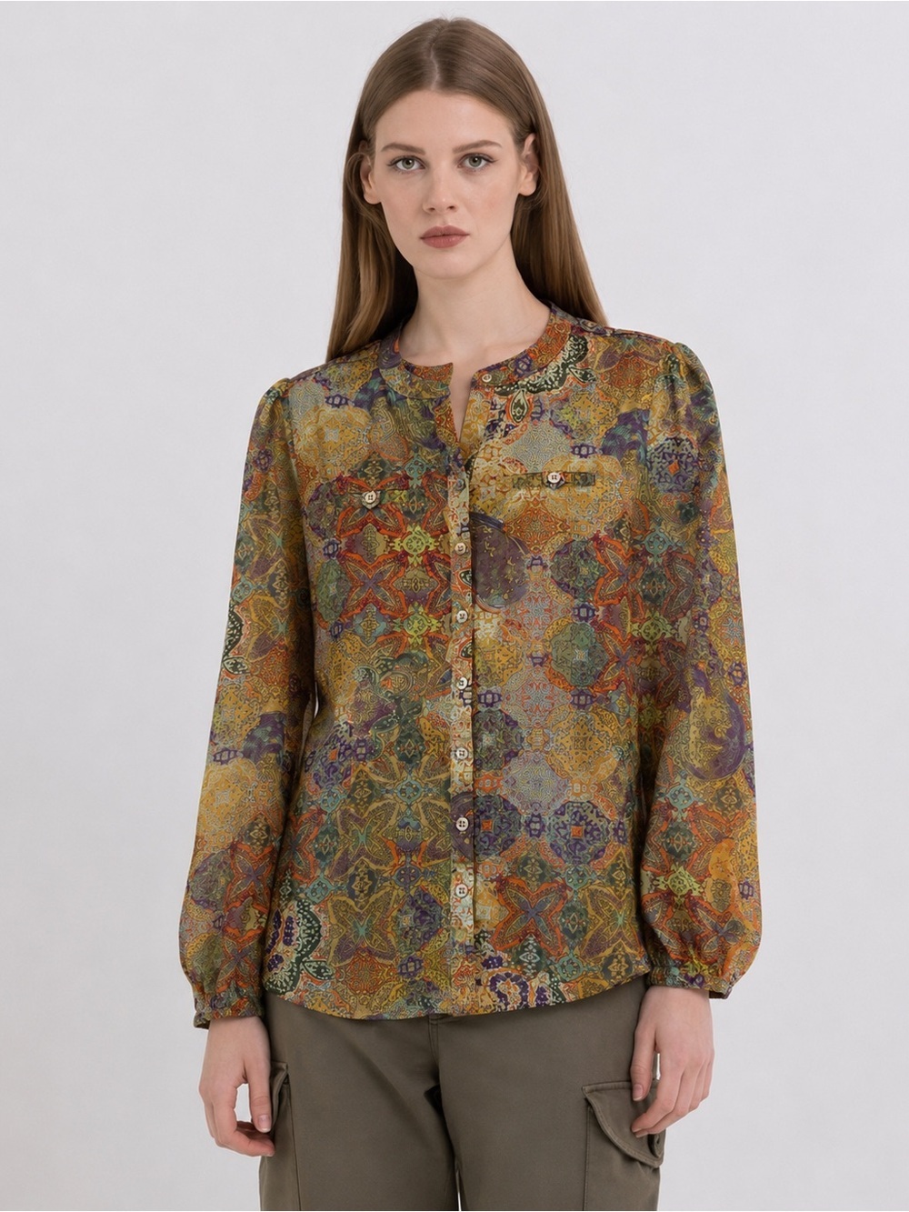 ORVIS | Wrinkle Resistant Cotton Paisley Mosaic Button-Front Shirt